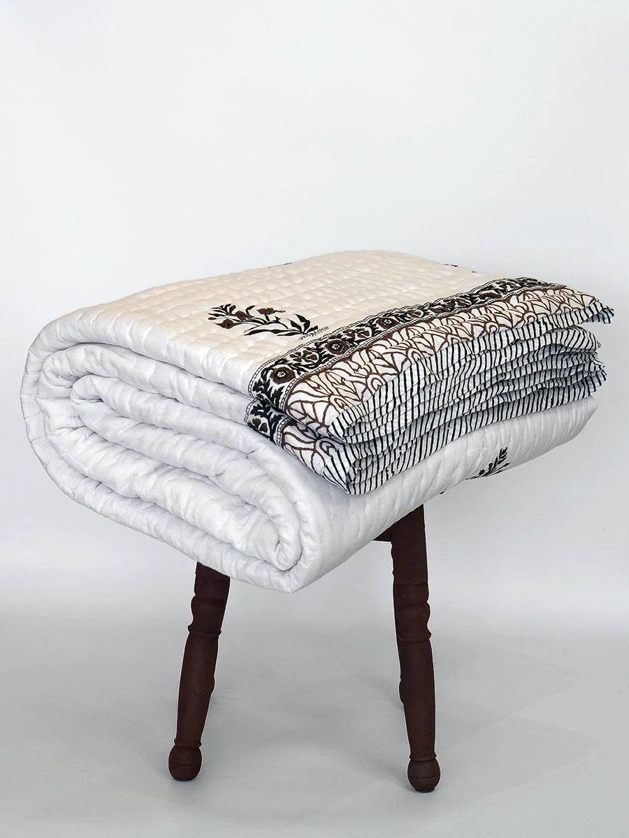 Umber Handstitched Organic Quilt