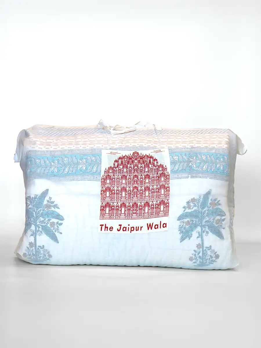 Banana Tree Handstitched Organic Quilt