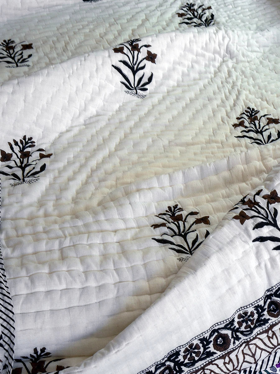 Umber Handstitched Organic Quilt