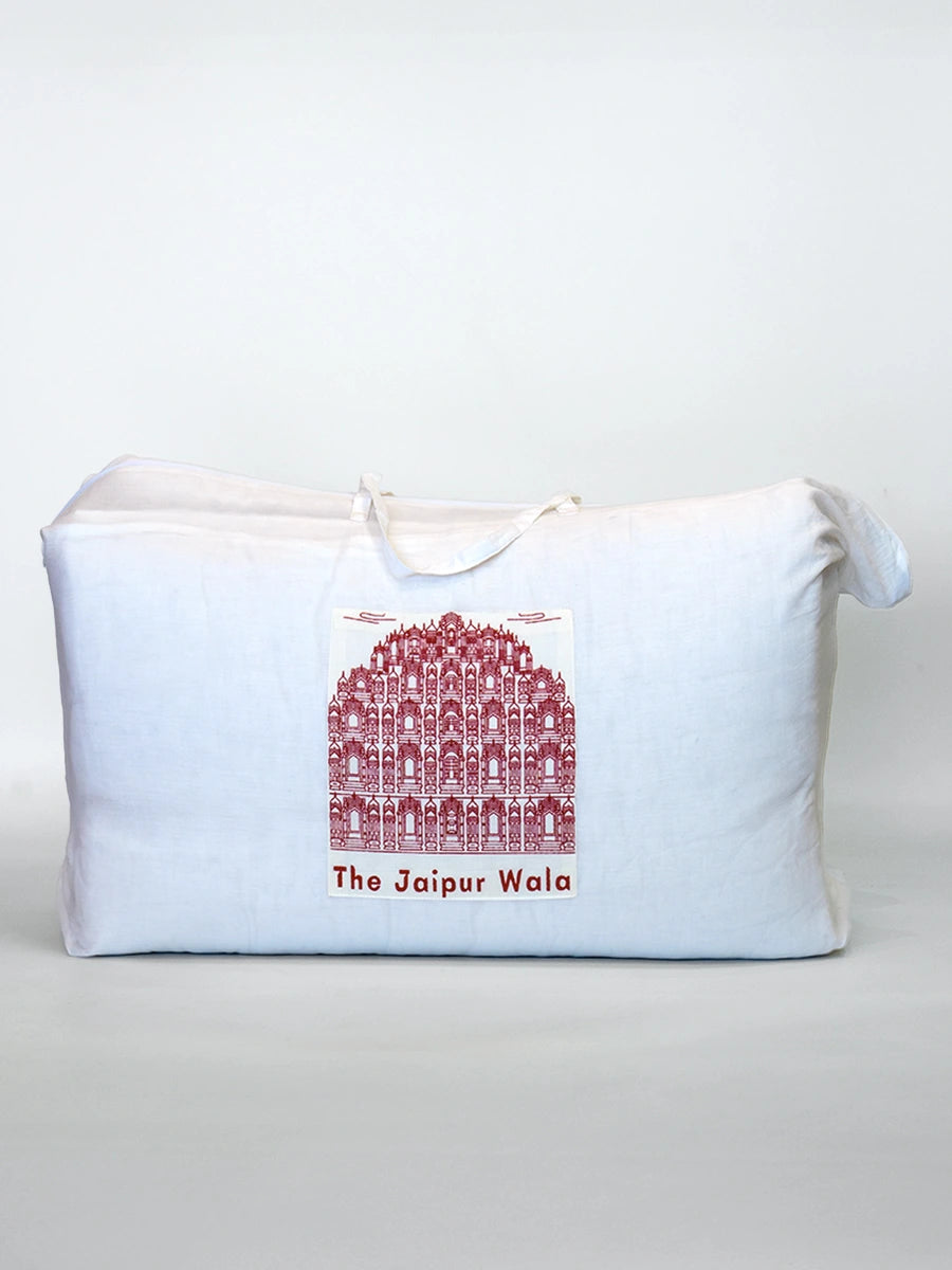 White Handstitched Organic Quilt