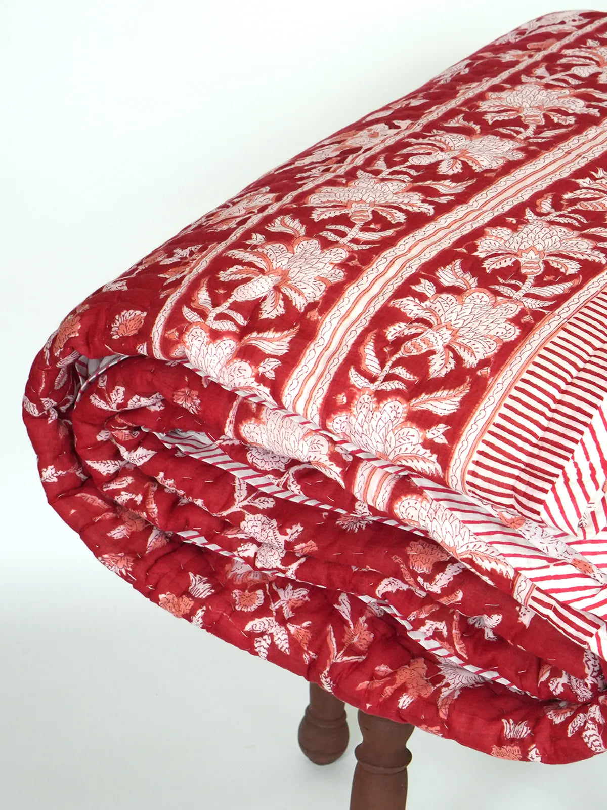 Laal Bagh Handstitched Organic Quilt