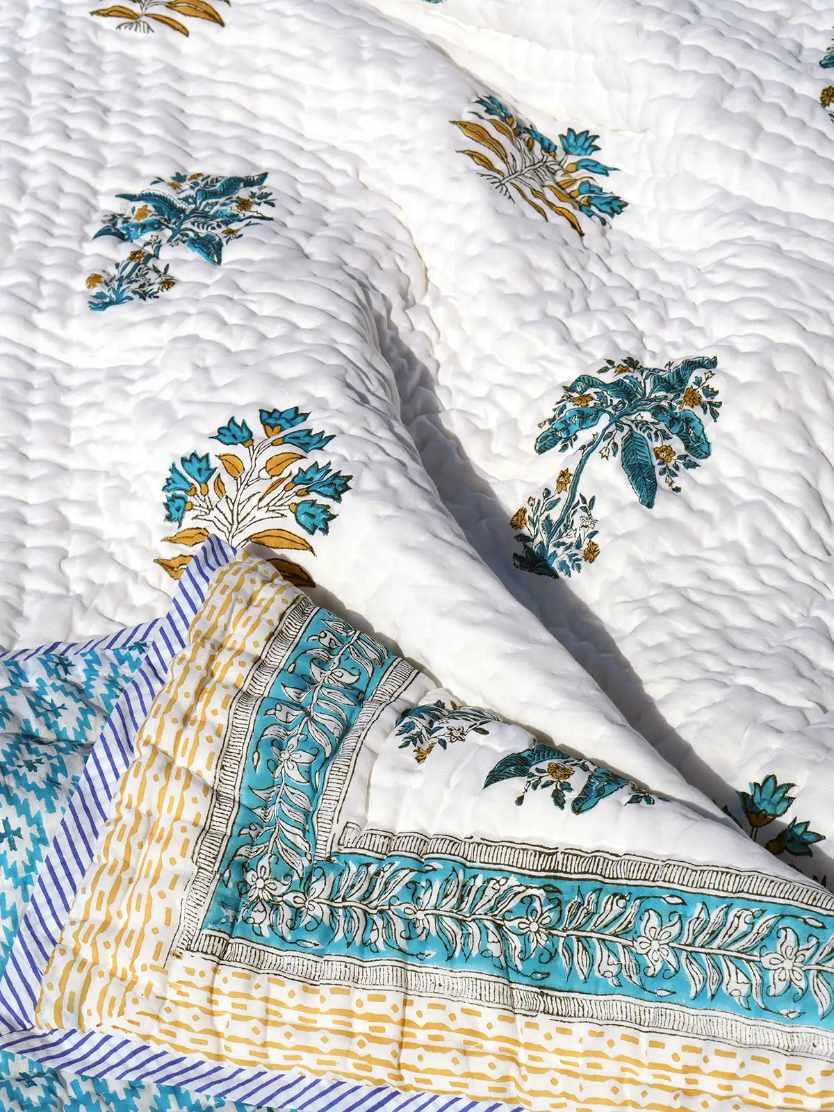 Banana Tree Handstitched Organic Quilt