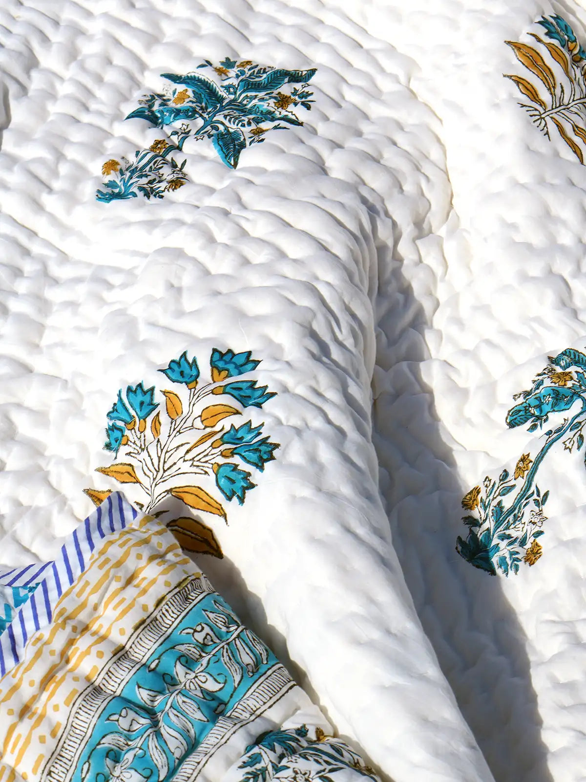 Banana Tree Handstitched Organic Quilt