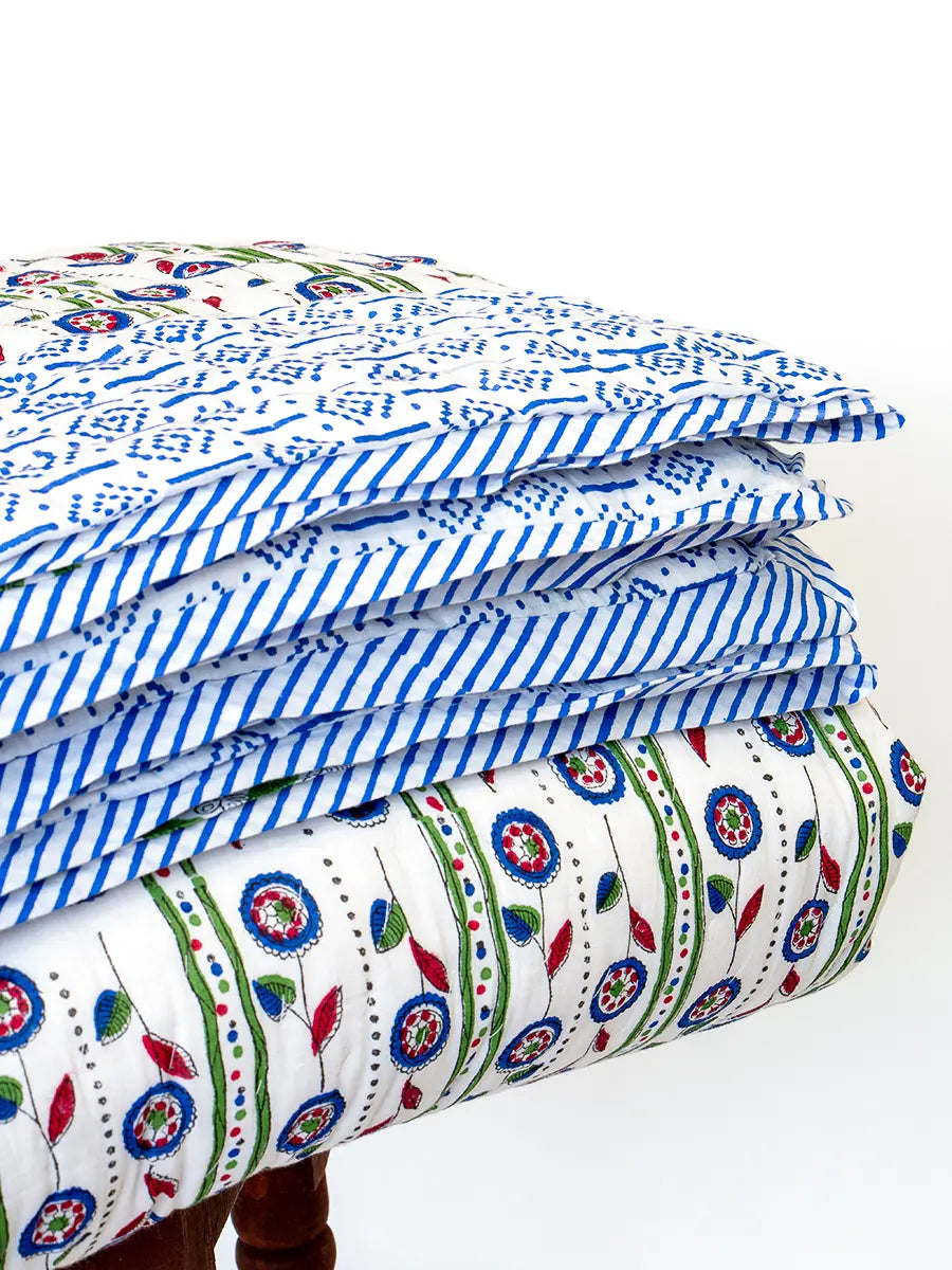 Bella Handstitched Organic Quilt