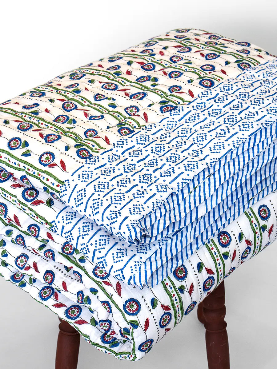 Bella Handstitched Organic Quilt + Free Matching Sheet Set