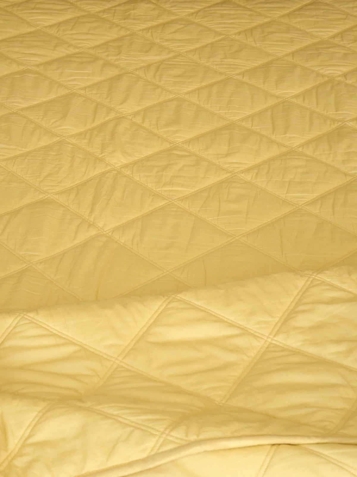 Canary Diamond-Stitched Organic Quilt