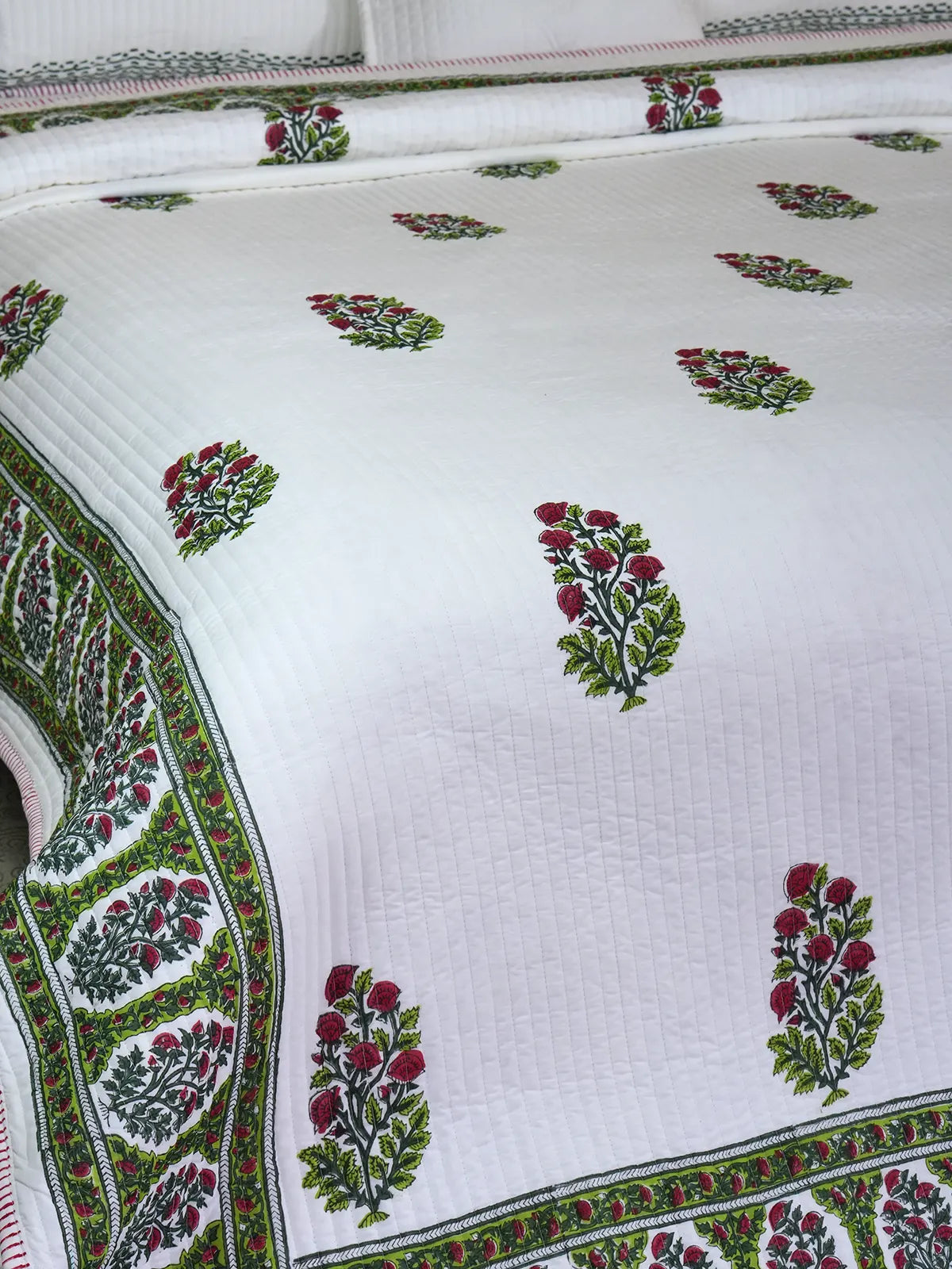 Crimson Cotton Bedspread