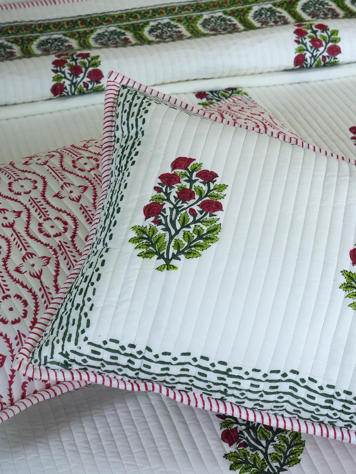 Crimson Cotton Bedspread