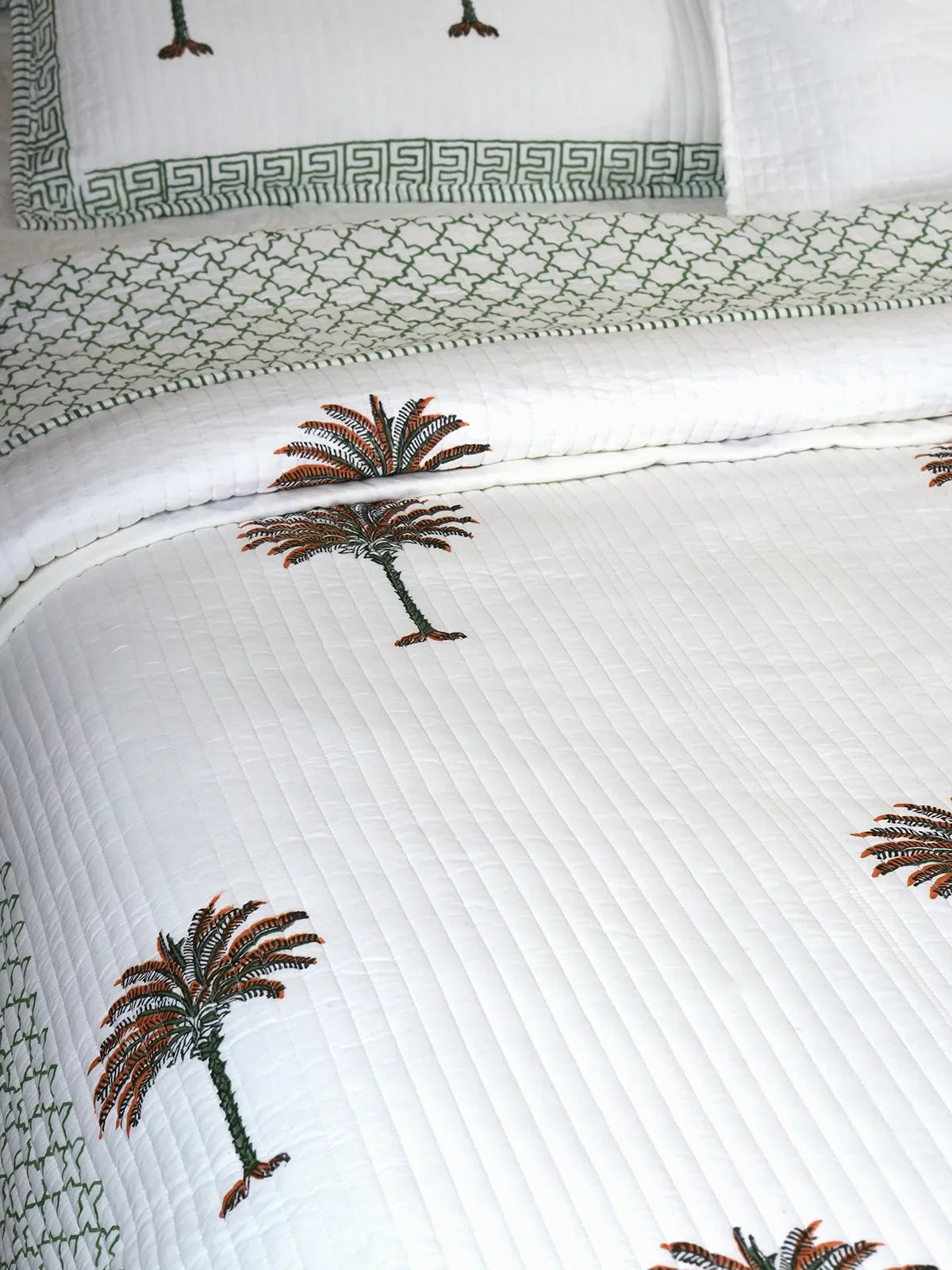 Desert Palm Cotton Bedspread