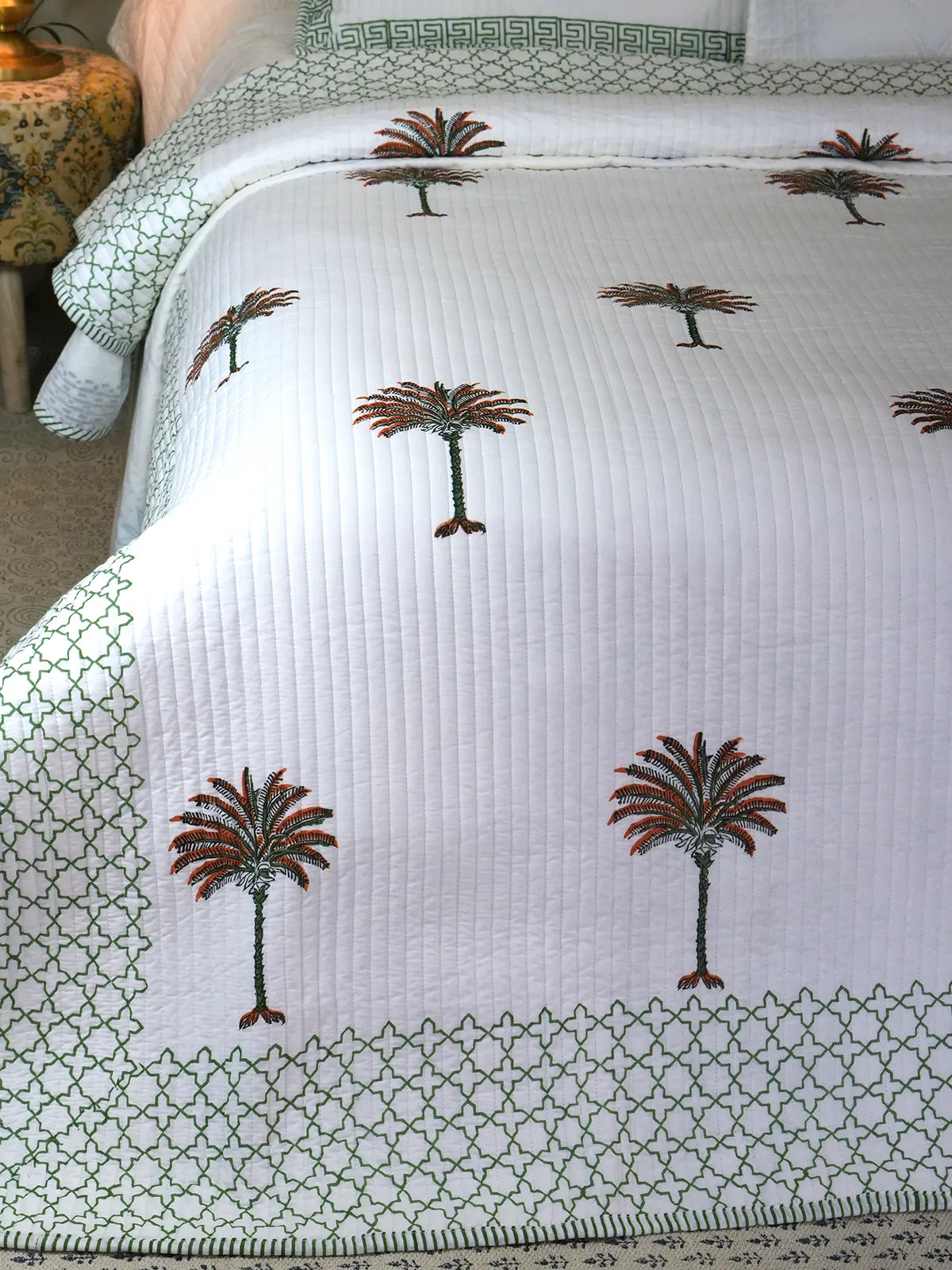 Desert Palm Cotton Bedspread