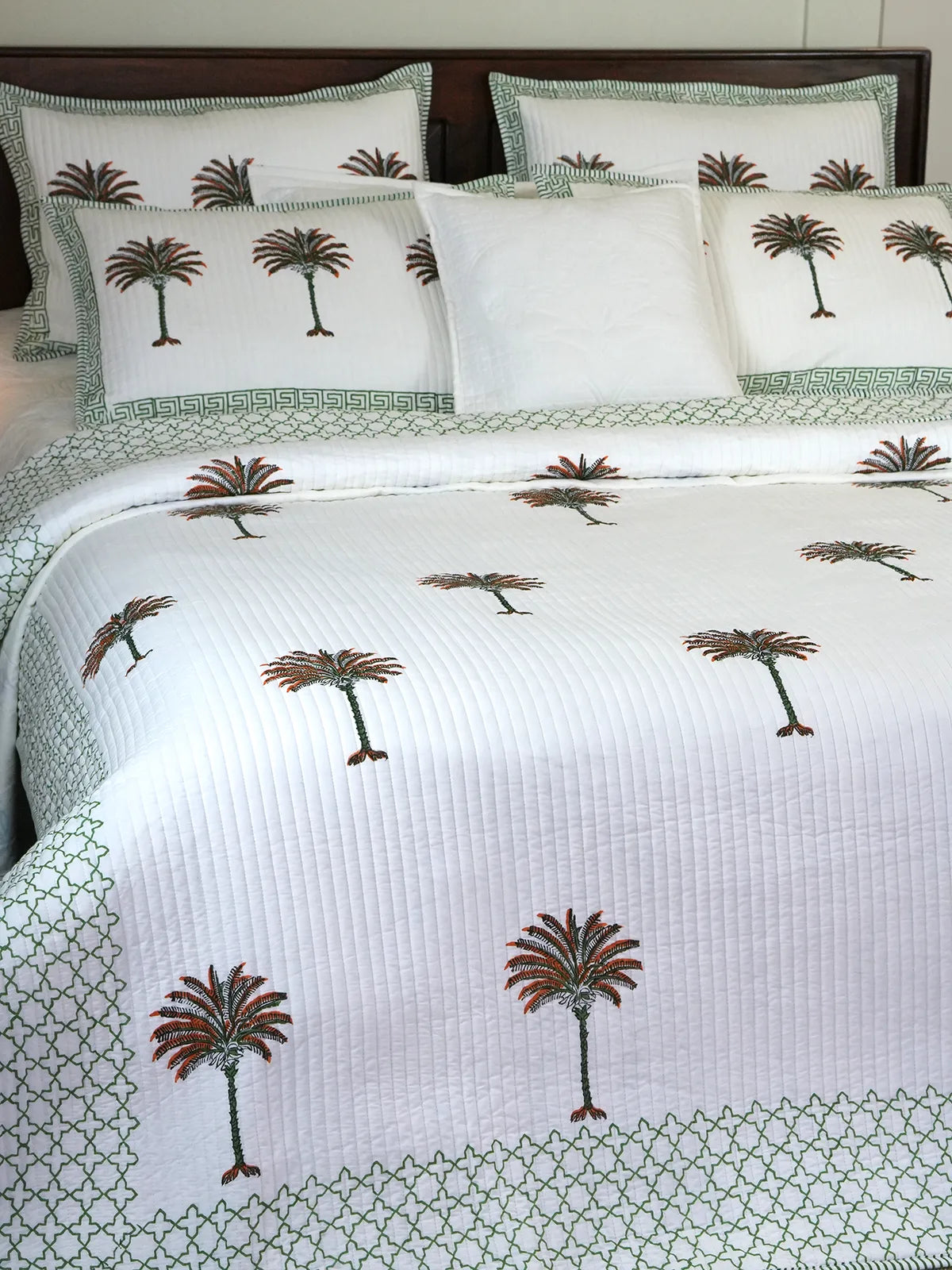 Desert Palm Cotton Bedspread