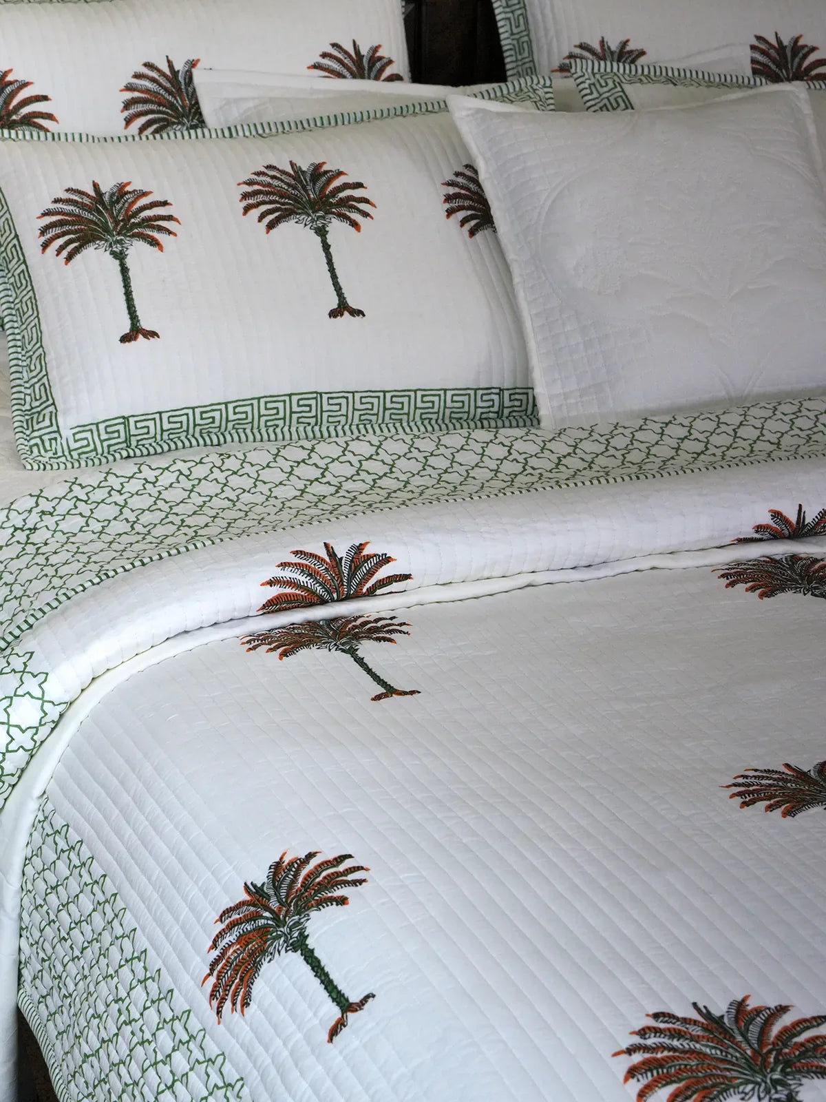 Desert Palm Cotton Bedspread