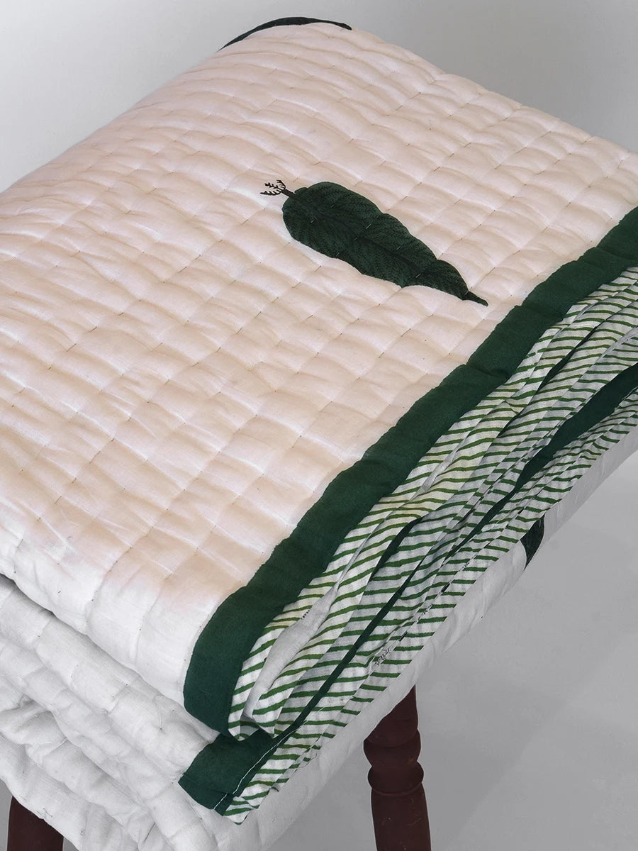 Elle Handstitched Organic Quilt