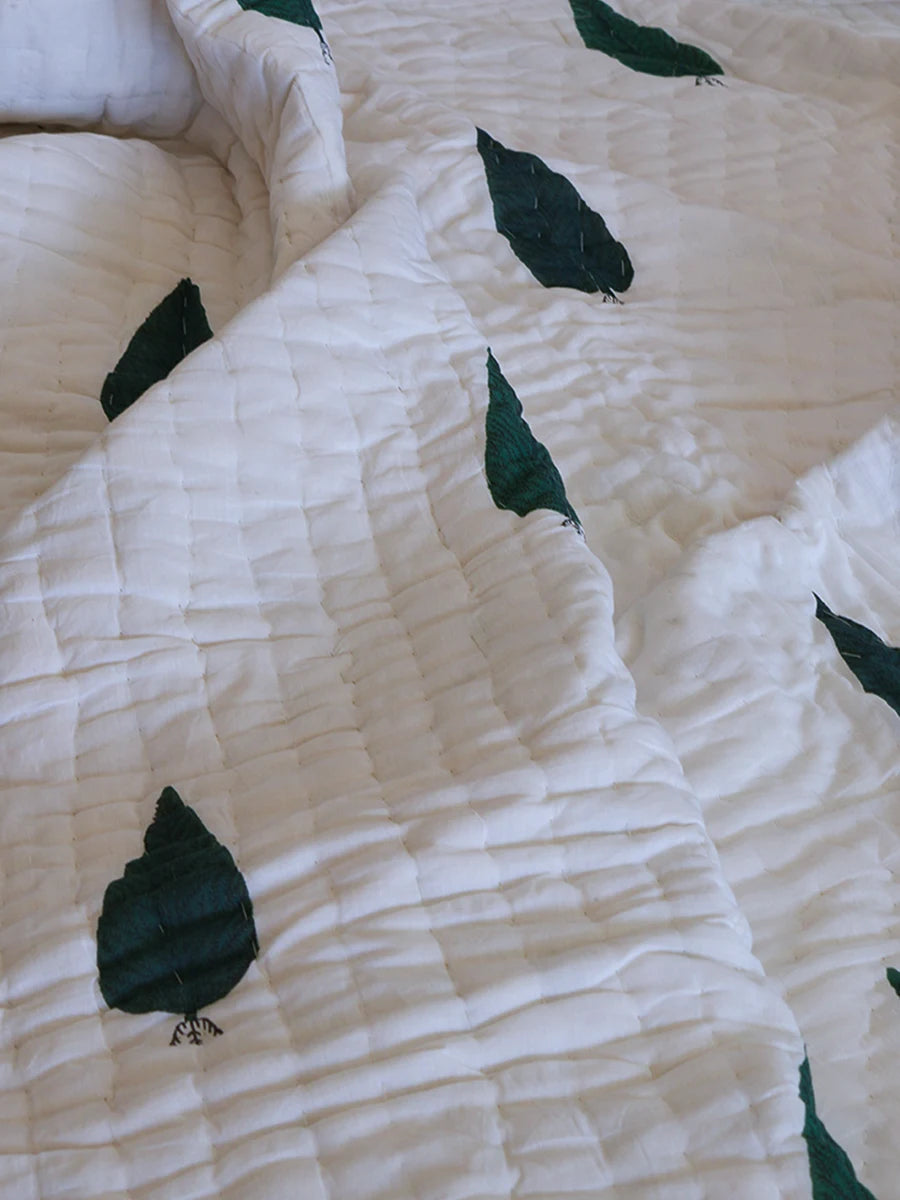 Elle Handstitched Organic Quilt