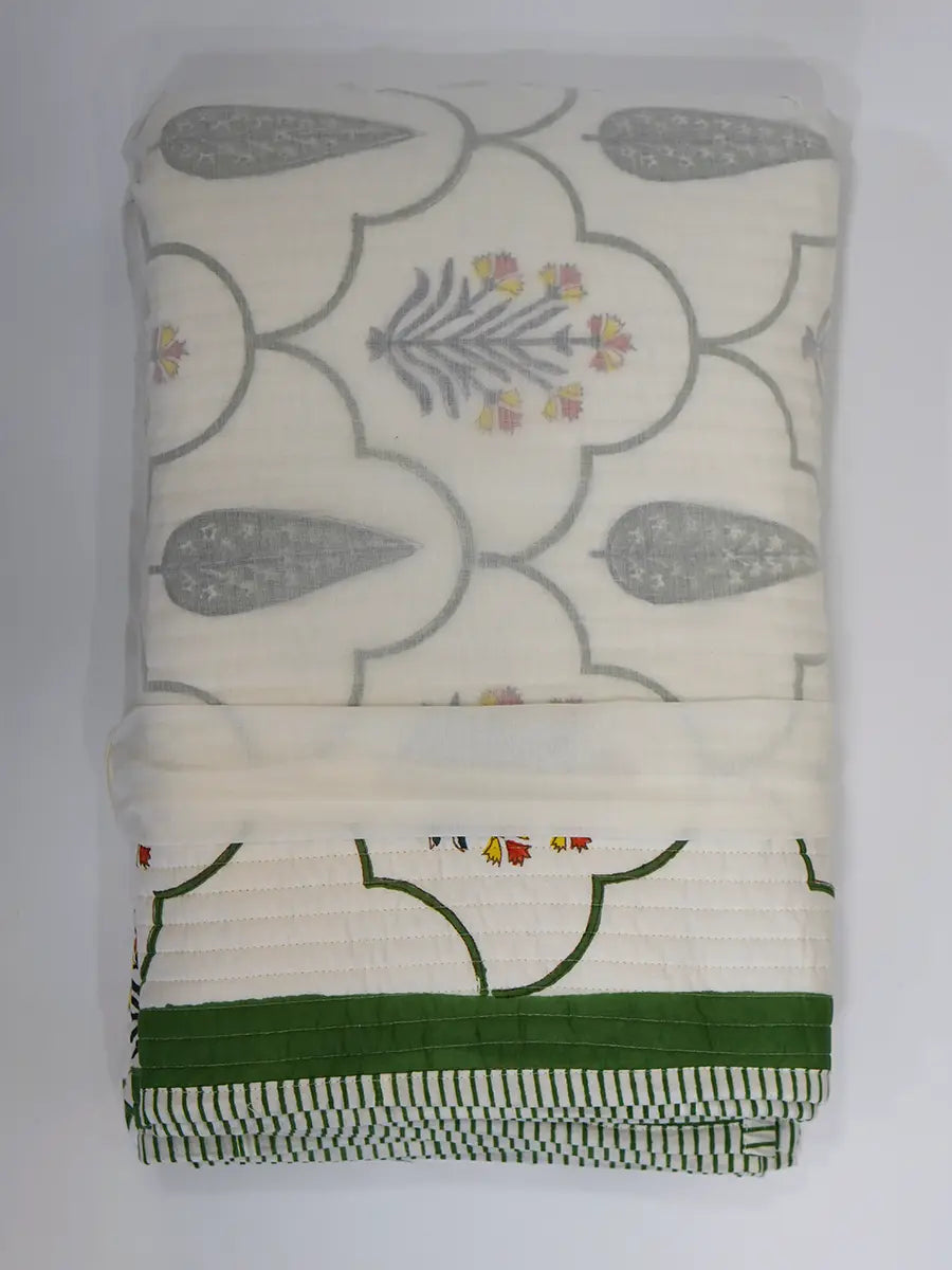 Floral Organic Cotton Bedspread