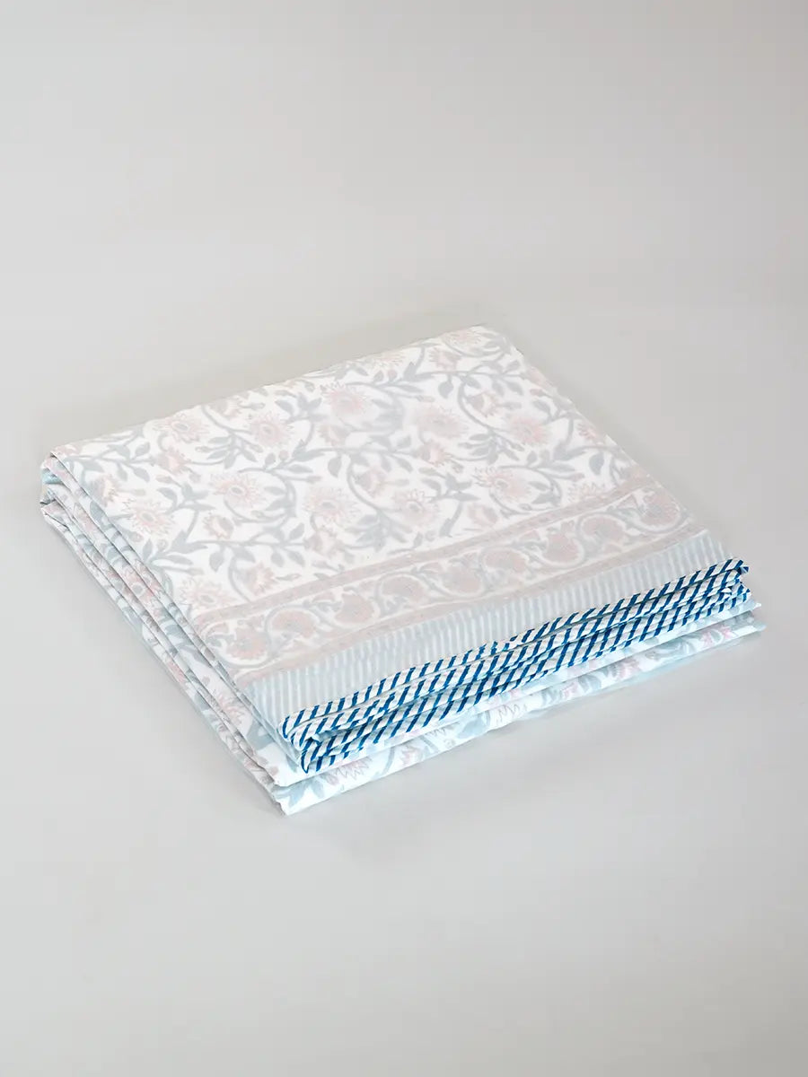 Florish Organic Muslin Blanket — Hand Block Printed