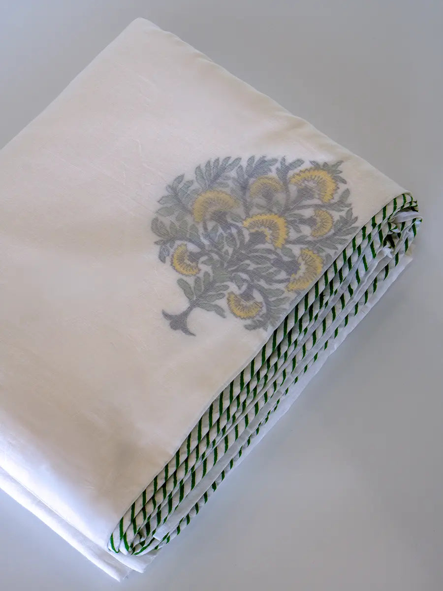 Golden Bloom Organic Cotton Blanket