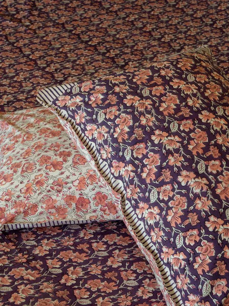 Gulab Bagh Organic Percale Cotton Seet Set