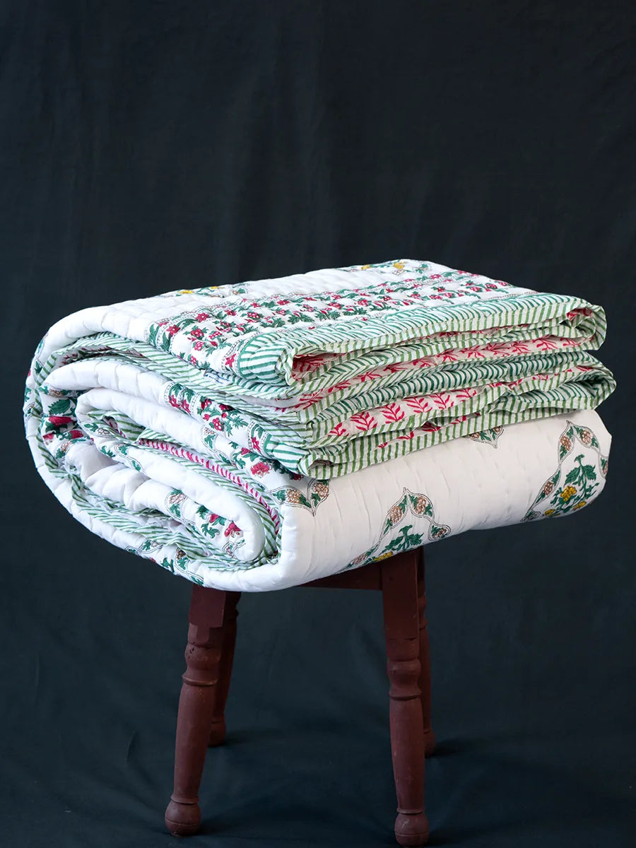 Gull Hand Block Muslin Quilt
