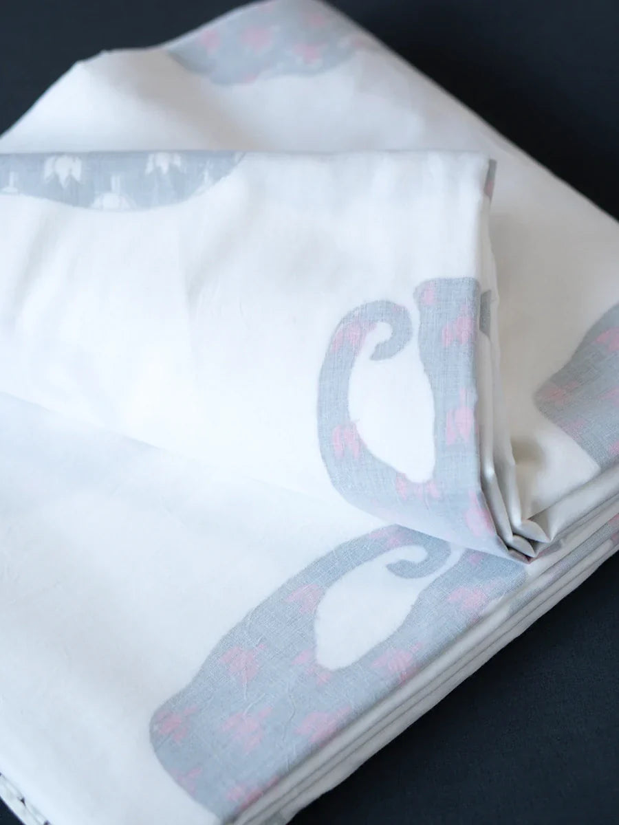 Haathi Organic Hand Block Printed Blanket