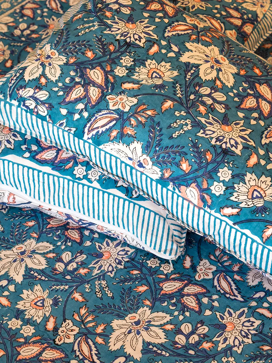 Heritage Indigo Organic Percale Cotton Seet Set