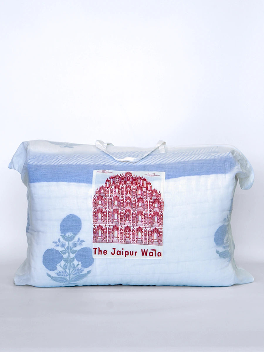 Iris Handstitched Organic Quilt