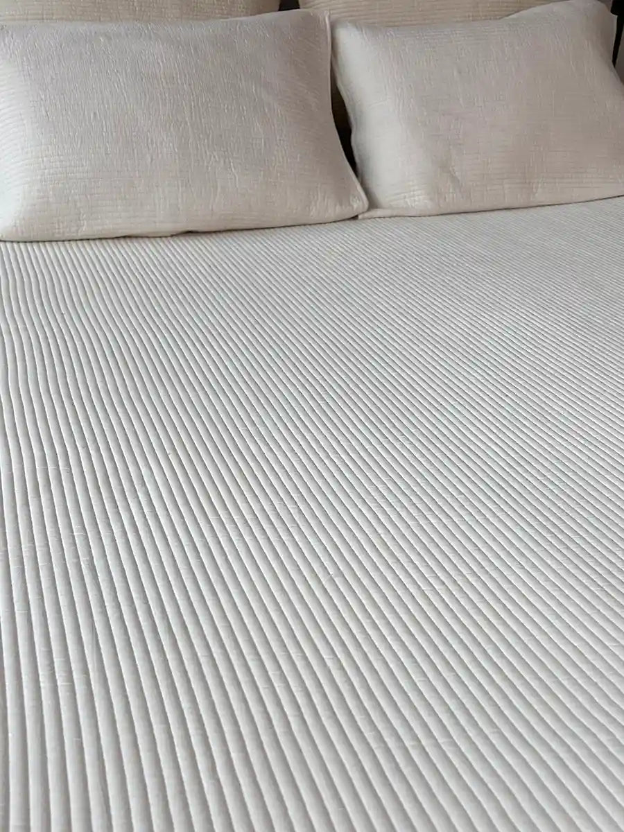 Ivory Organic Cotton Bedspread