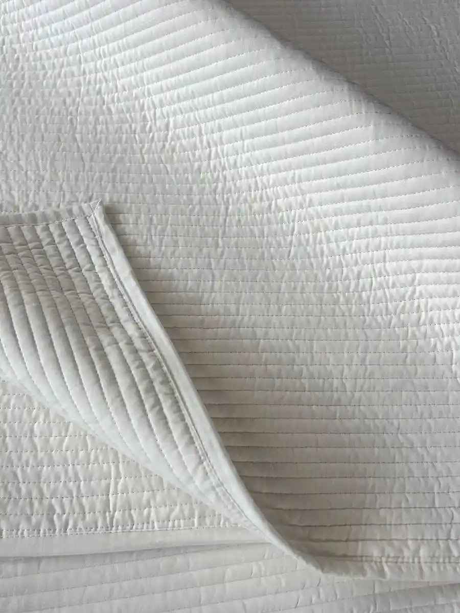 Ivory Organic Cotton Bedspread