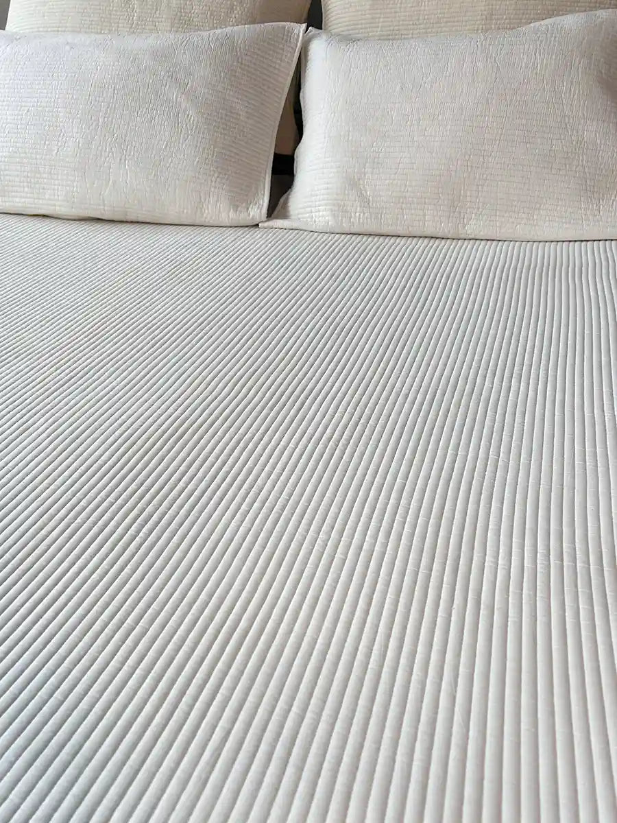 Ivory Organic Cotton Bedspread