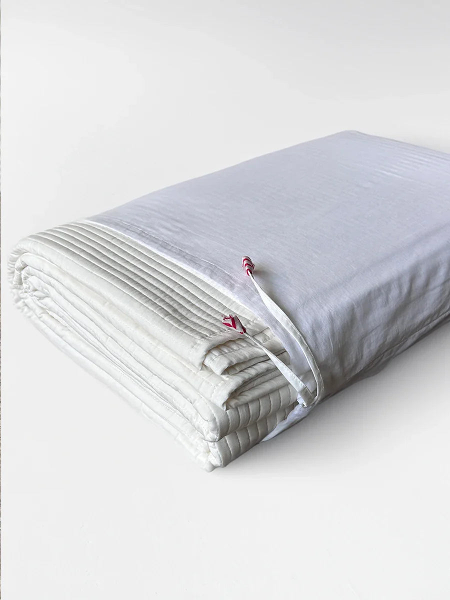 Ivory Organic Cotton Bedspread