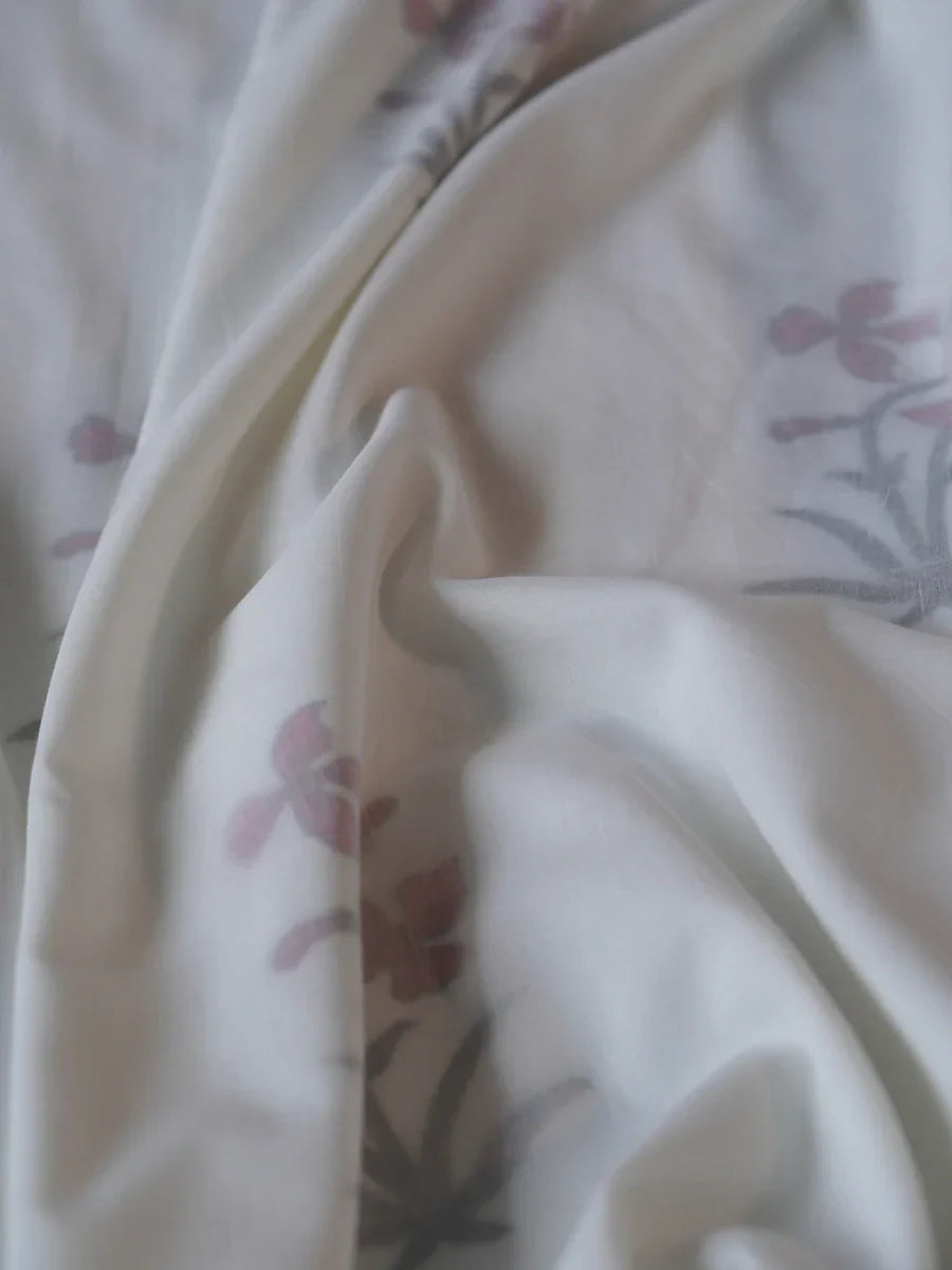 Lily Organic Hand Block Printed Blanket