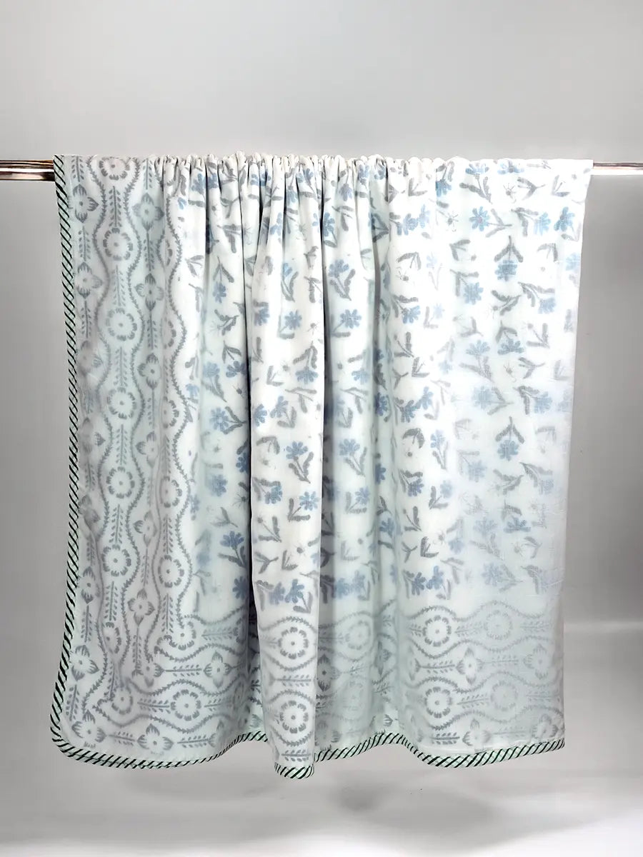Neelora Organic Muslin Blanket — Hand Block Printed