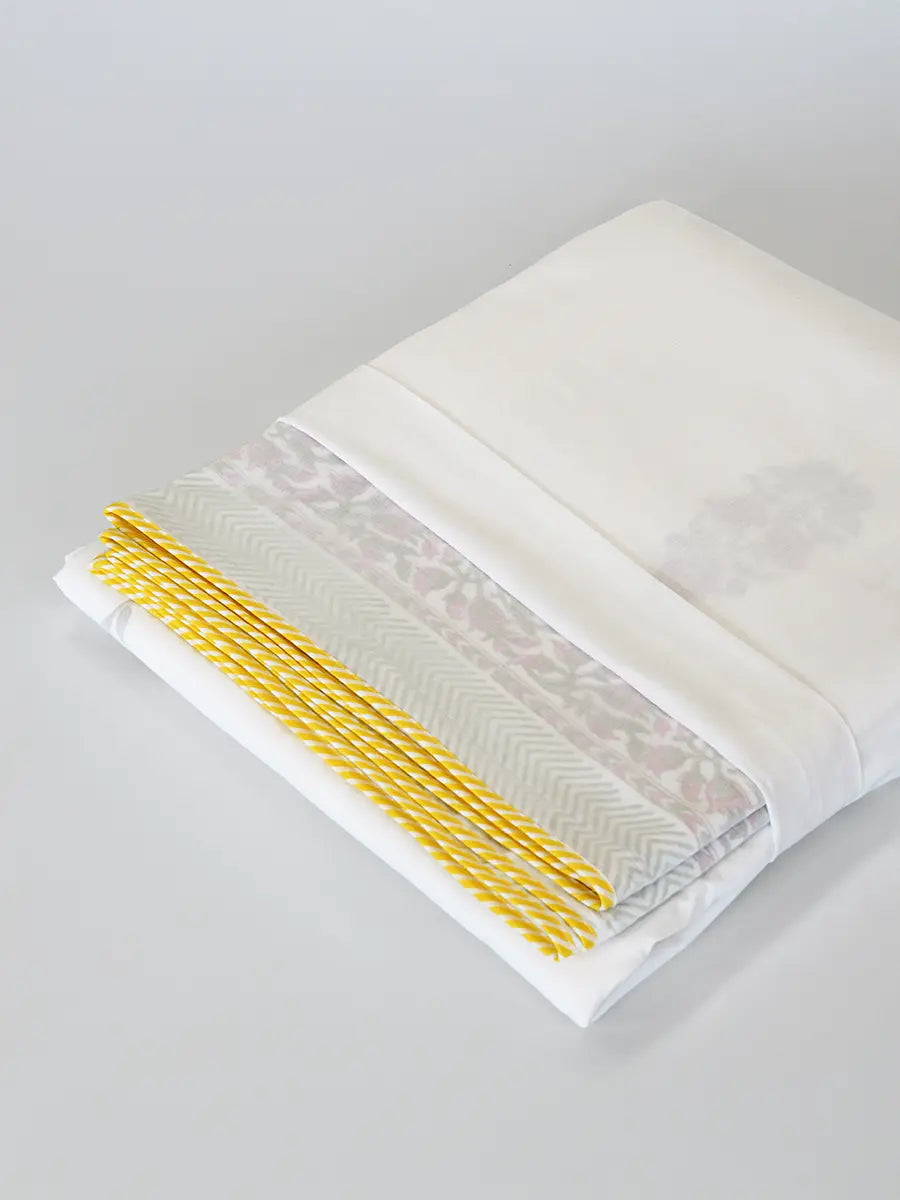 Ona Bloom Organic Muslin Blanket — Hand Block Printed