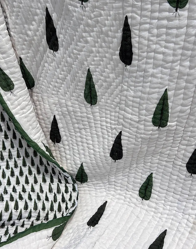 Elle Hand Block Muslin Quilt