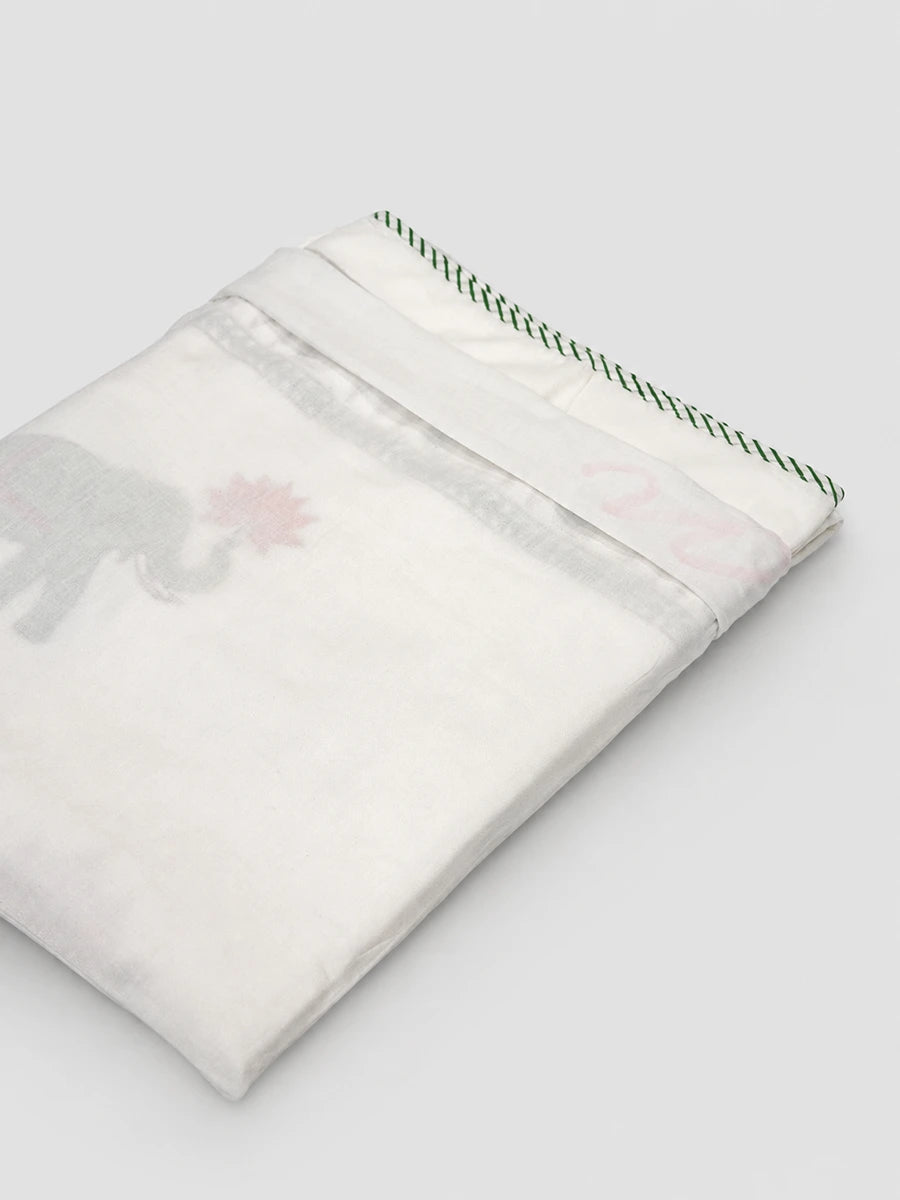 Padma Organic Muslin Blanket — Hand Block Printed