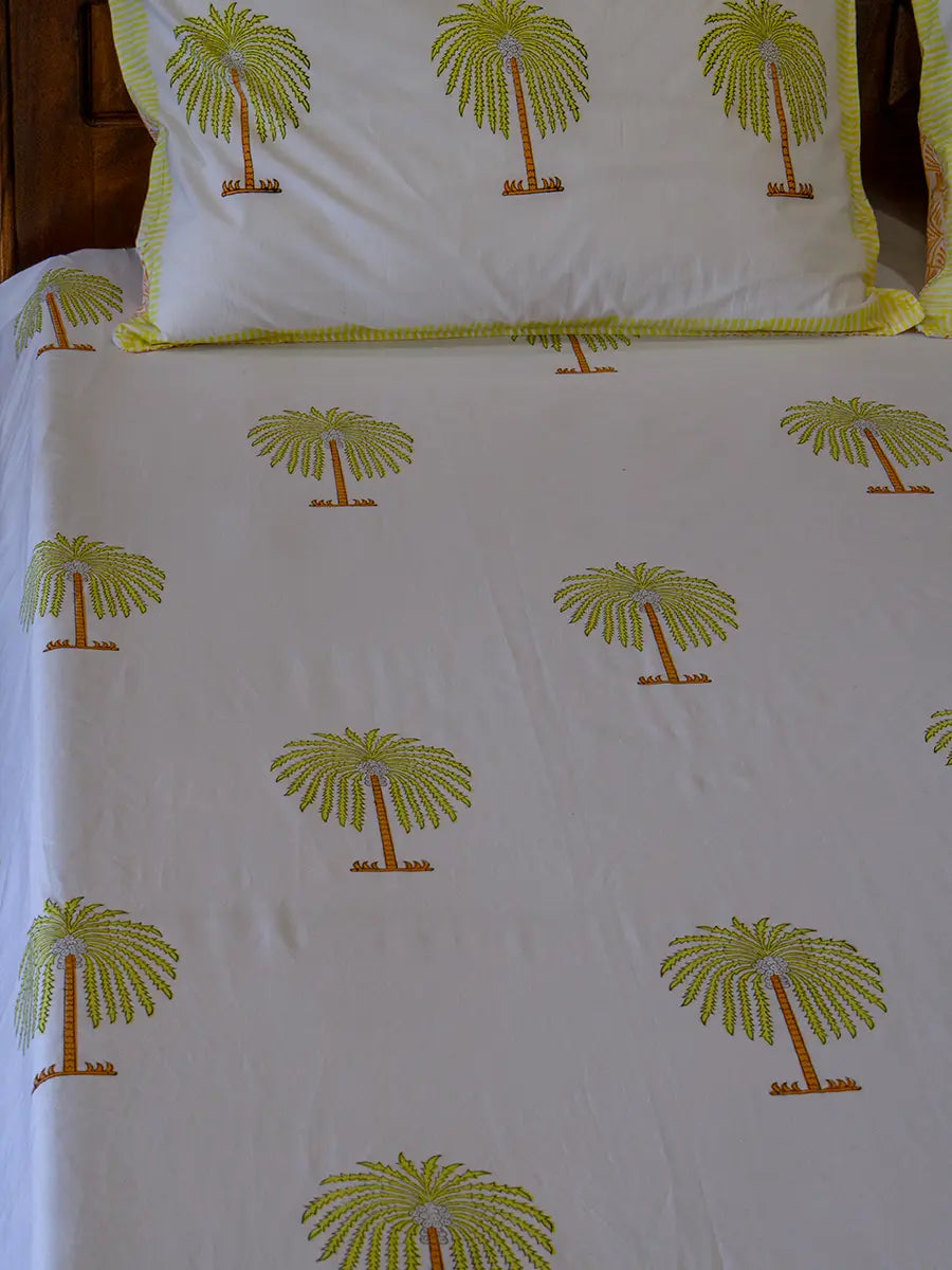 Palm Organic Percale Cotton Sheet Set
