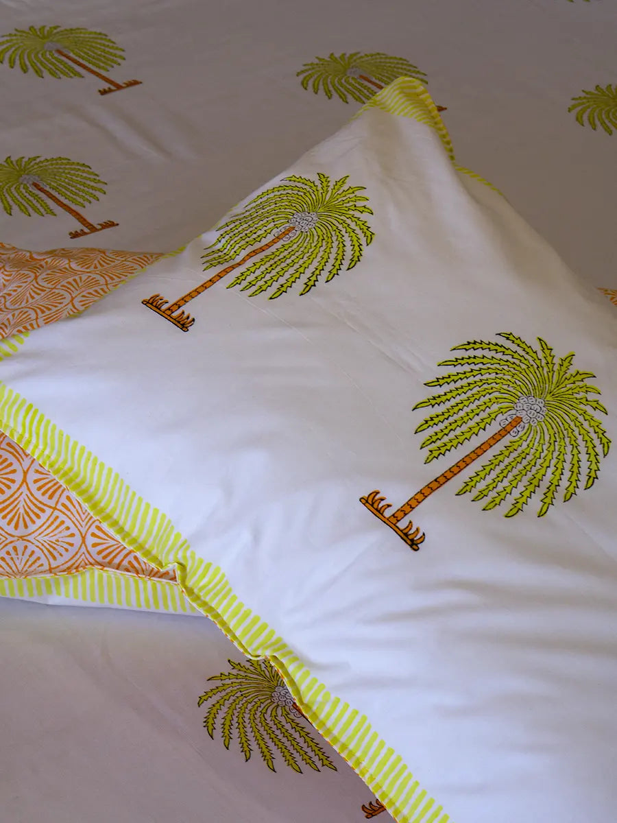 Palm Organic Percale Cotton Sheet Set