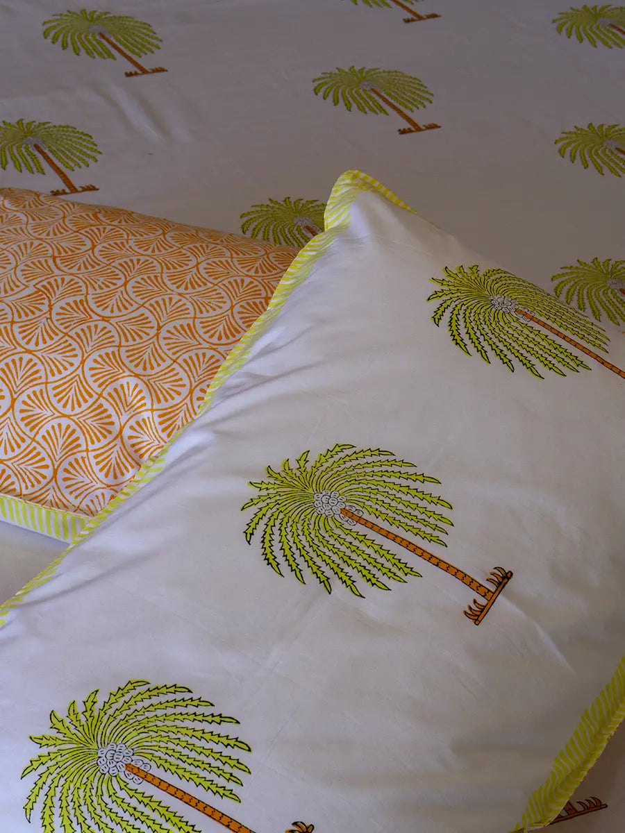 Palm Organic Percale Cotton Sheet Set