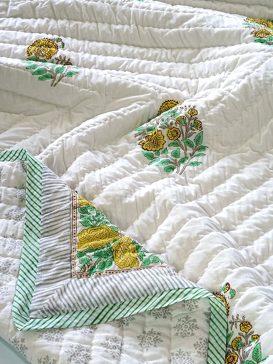 Premium Muslin Razai - Sunbloom