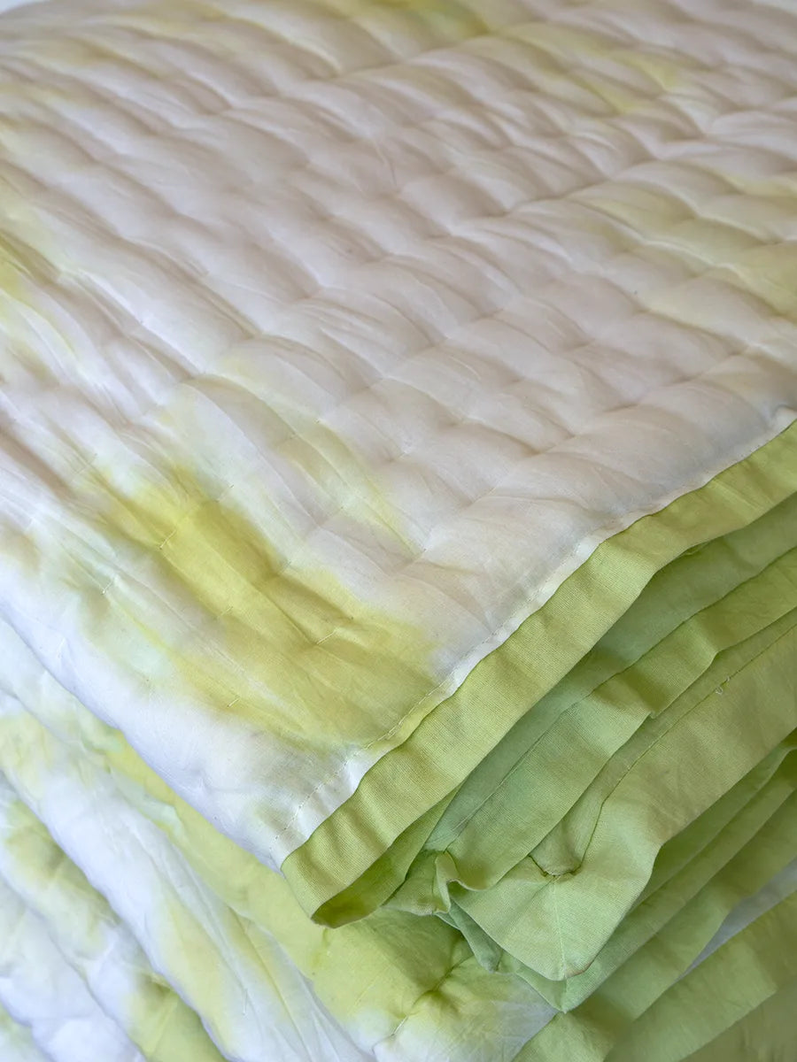 Organic Hand Stitched Quilt - Mist
