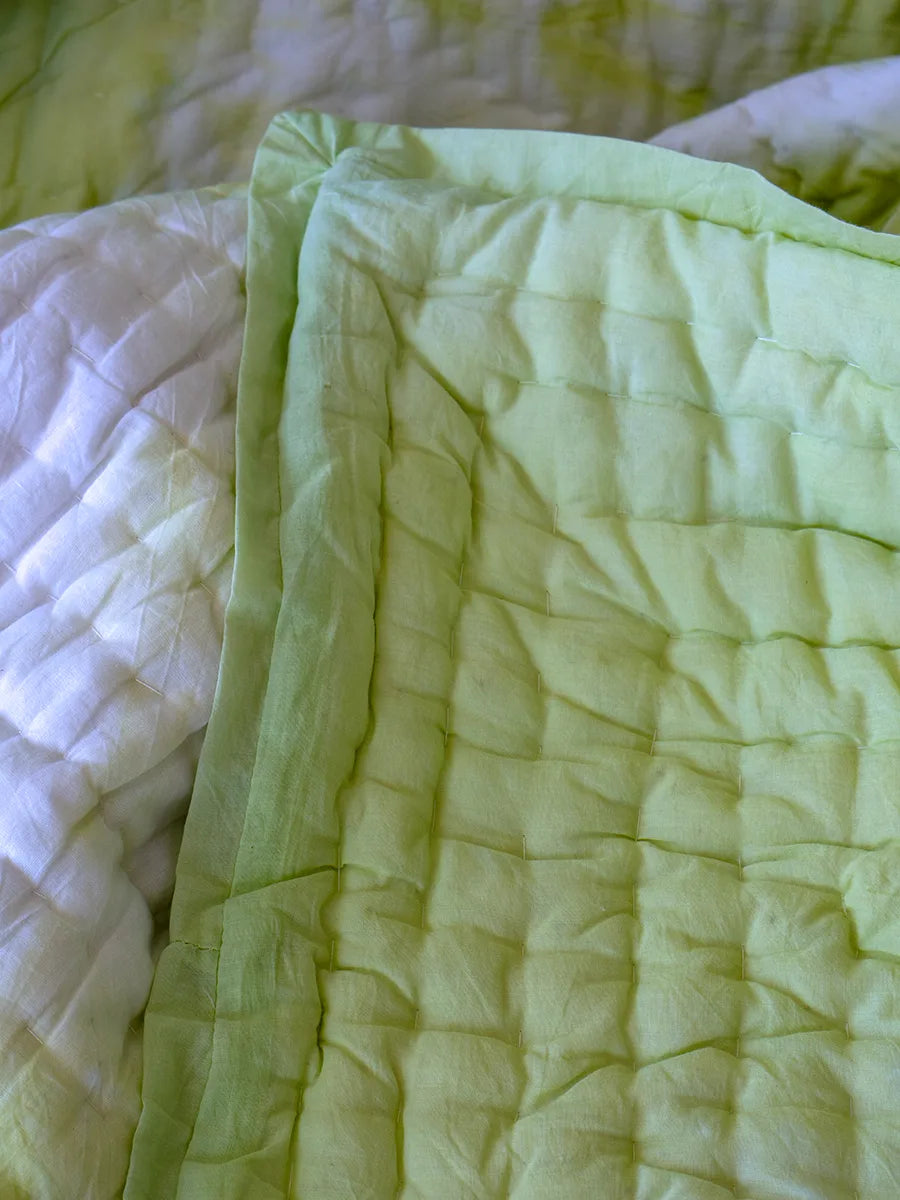 Organic Hand Stitched Quilt - Mist