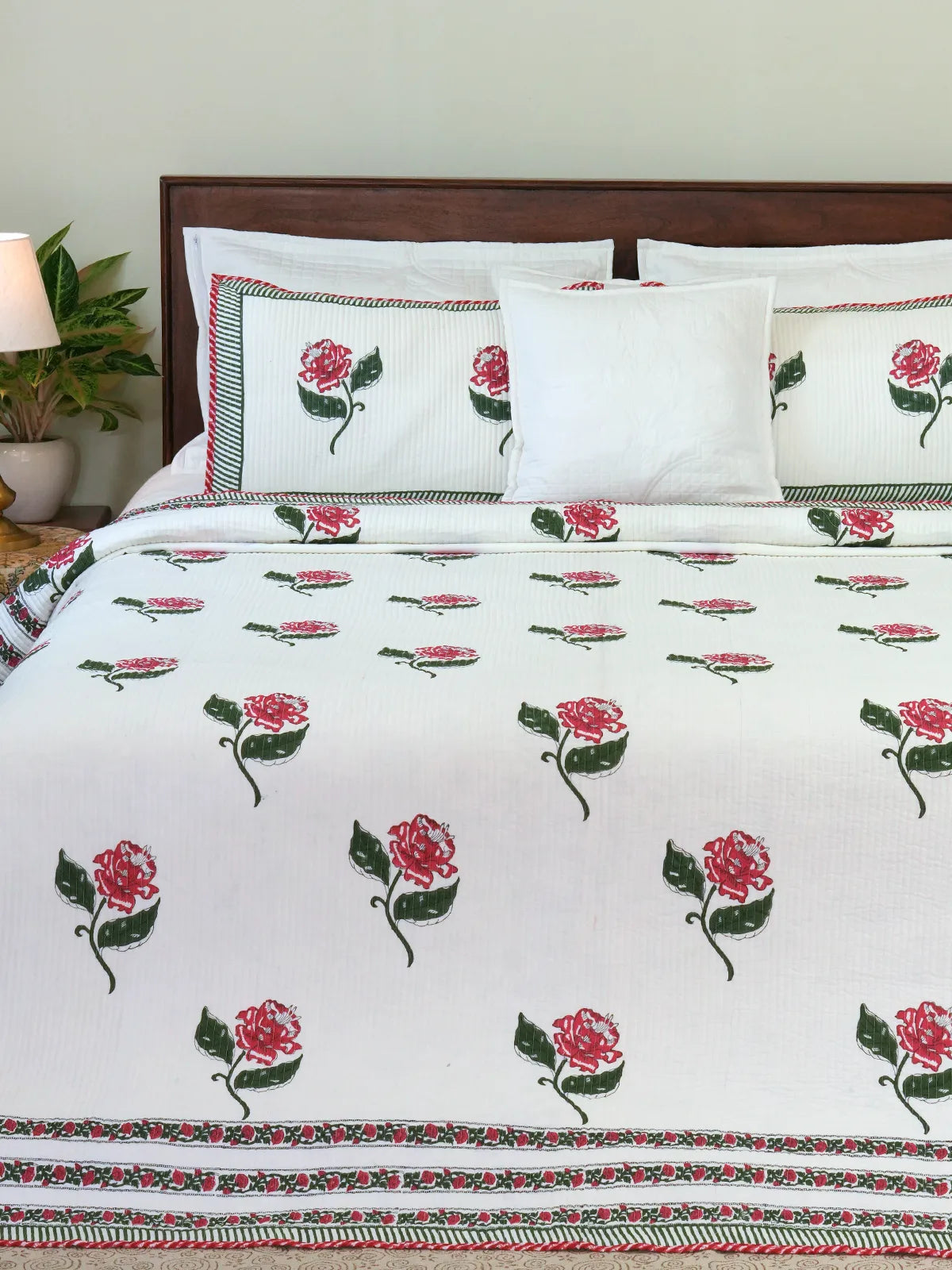Rose Cotton Bedspread
