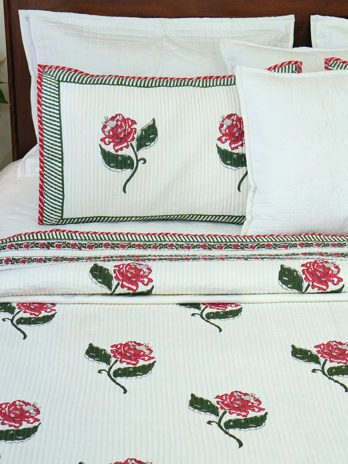 Rose Cotton Bedspread