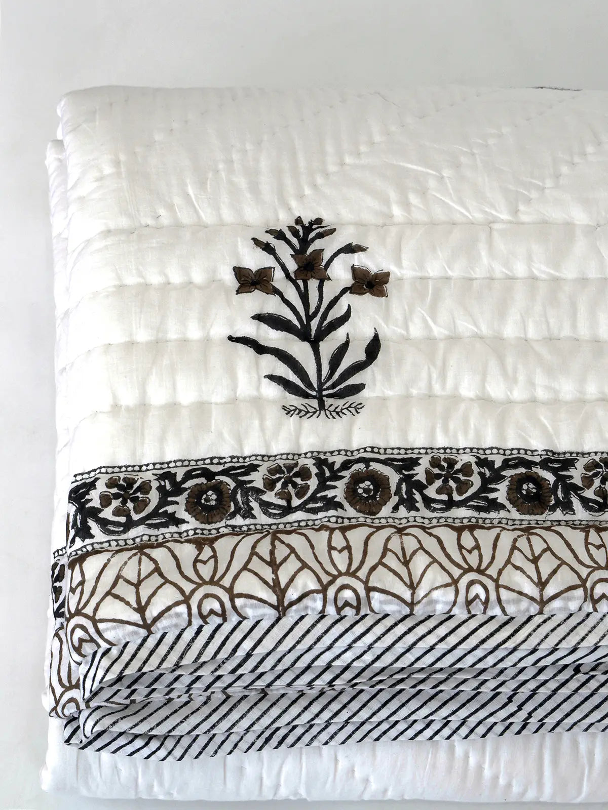 Umber Hand Block Printed Quilt