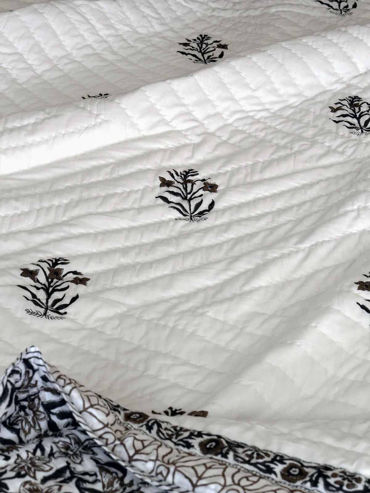 Umber Hand Block Printed Quilt