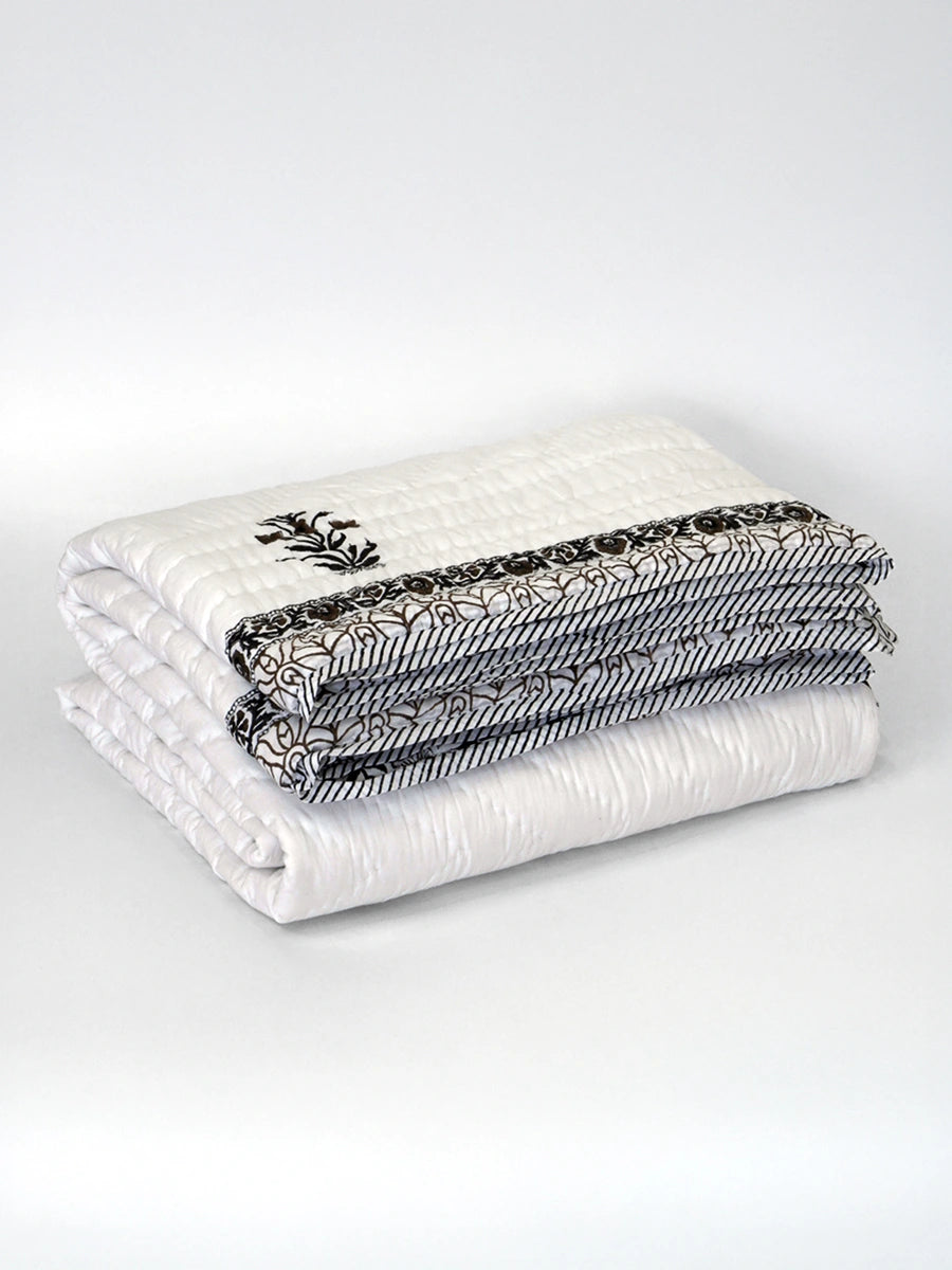 Umber Hand Block Printed Quilt