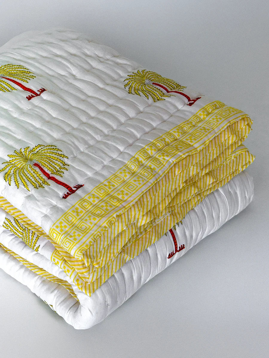 Winter Special Muslin Quilt - Palm