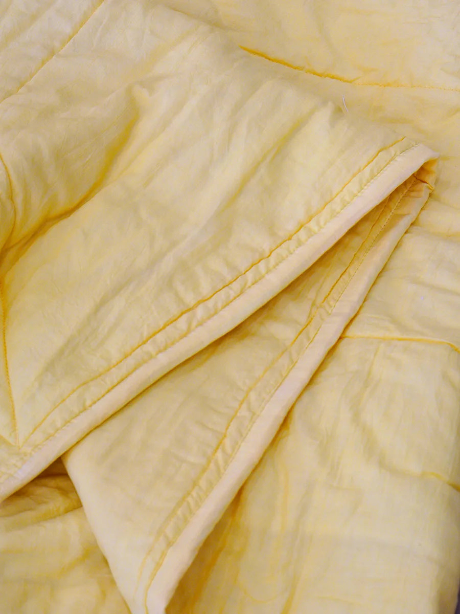 Yellow Organic Muslin Comforter