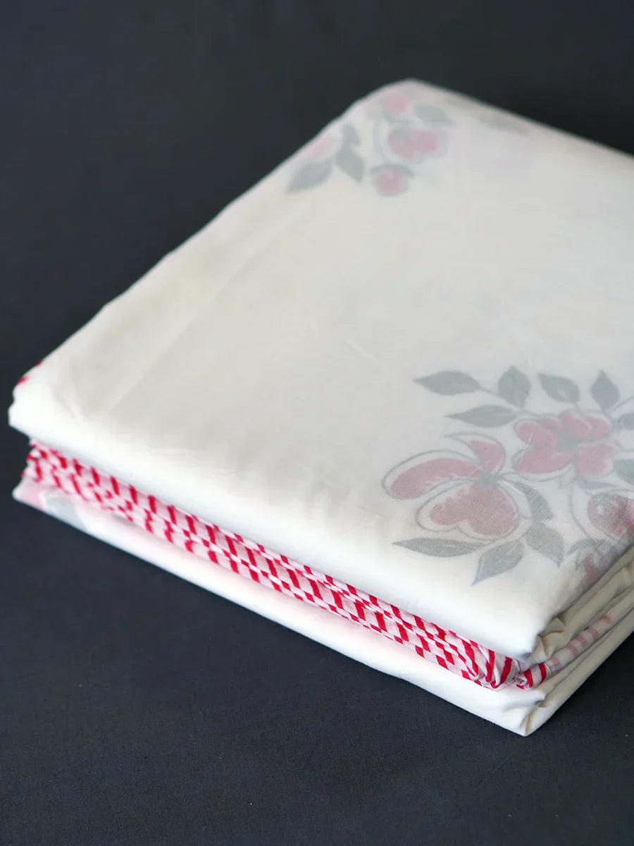 Azalea Organic Hand Block Printed Blanket