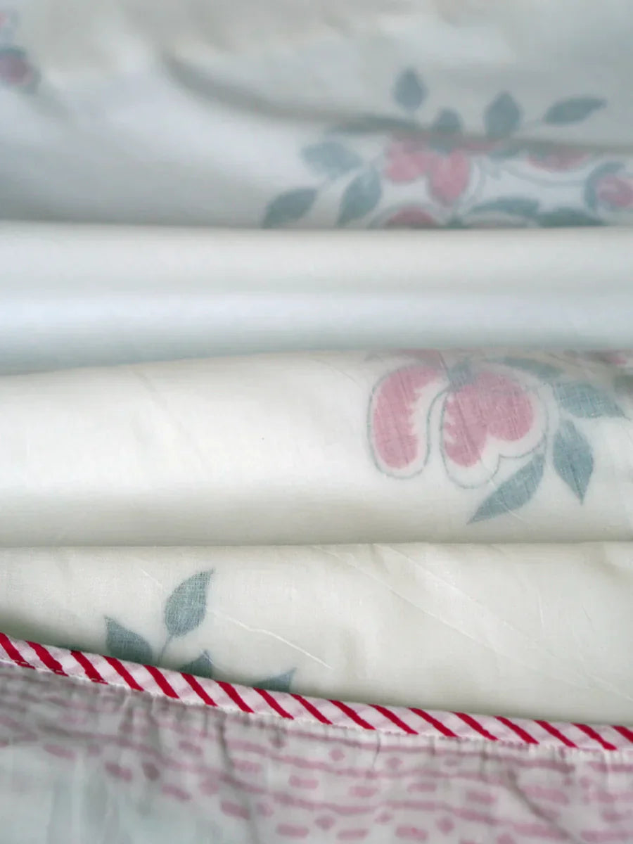 Azalea Organic Hand Block Printed Blanket